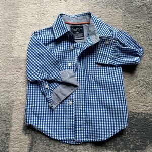 Nautica Boys 12m button up plaid shirt